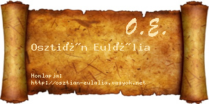 Osztián Eulália névjegykártya